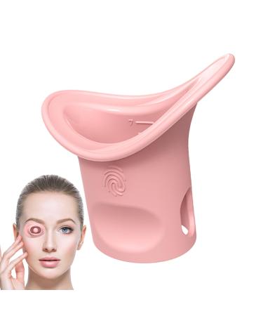Eye flushing cup silicone eye washing cleaner soft eye cleaning cup eye pool with scale eye rinse for older women men eye conditioner clean make-up pink