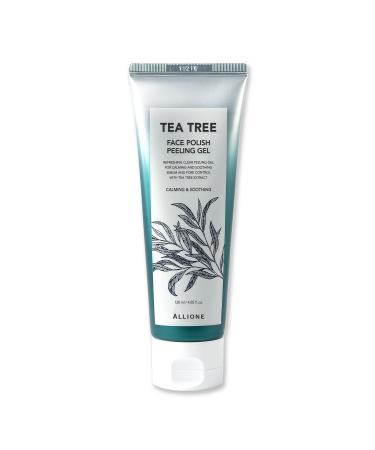 W BEAUTY Face Polish Peeling Gel Tea Tree 120ml 4.05 fl. oz. Gommage Skin exfoliator Helps Dead Skin Removal Deep Cleansing dull and flaky skin clogged pores TeaTree