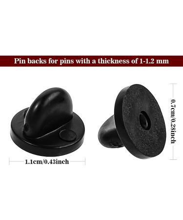 100PCS Rubber Pin Backs - Butterfly Clutch Safety Backs for Lapel Pins & Badges - Buy Online on GoSupps.com