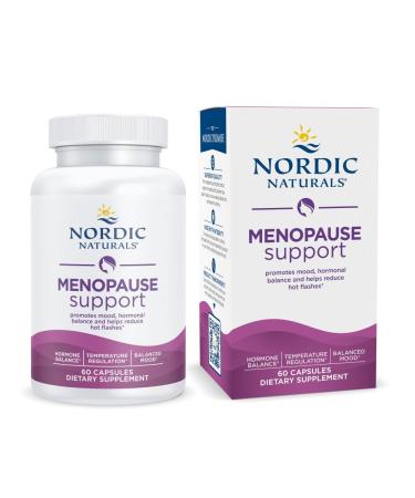 Nordic Naturals Menopause Support -Unflavored - 60 Capsules - Women s Hormone-Support Supplement for Menopause Mood Balance & Hot-Flash Support - Plant-Based Herbs and Phytoestrogens - 30 Servings