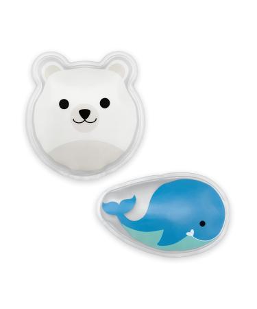 Dr. Brown's Cold Comfort Compress Baby Ice Pack Freezable Reusable First Aid Pain Relief for Kids Small Polar Bear and Whale 2-Pack - Buy Online on GoSupps.com