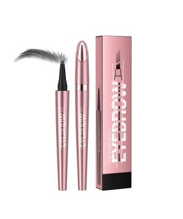 Magic Eyebrow Pencil 3d Microblading Eyebrow Pen Smudge Proof Liquid Eyebrow Pencil Waterproof Eyebrow Pen With 4 Fork Tip Lasting Eyebrow Makeup For Natural Looking Brows(Gray)
