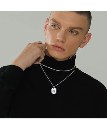 U7 Ladies Cremation Urn Necklace - Cycle of Life Celtic Knot Dog Feet Wing & Crucifix Design - Silver Stainless Steel Pendant for Ashes | Memorial Jewelry for Men - Buy Online on GoSupps.com