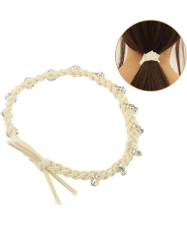 Beaupretty Diamond-encrusted Colorful Twist Hair Rope Elastic Hair Bands Hair Accessory Rhinestone Hair Clips Girls Hair Ties Tiara Miss Fabric + Diamond Headgear Rhinestones - Buy Online on GoSupps.com