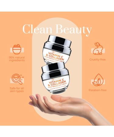 Clear Beauty Vitamin C & Collagen Anti-Aging Moisturizer Duo Set - 3.38 Fl Oz (Pack of 1) - Buy Online on GoSupps.com