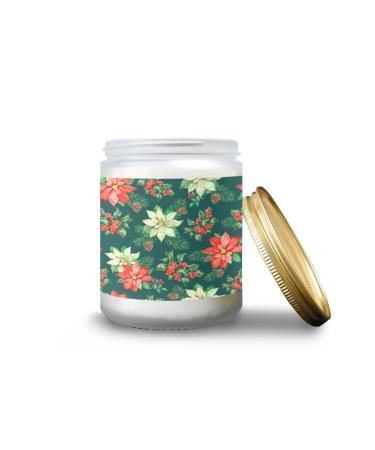 Lavender Candles for Home Scented Aromatherapy Jar Candles 7 oz Long Lasting Candles Scented Candles Gift Set for Women Perfect for Birthday Gifts Red White Poinsettia Flowers