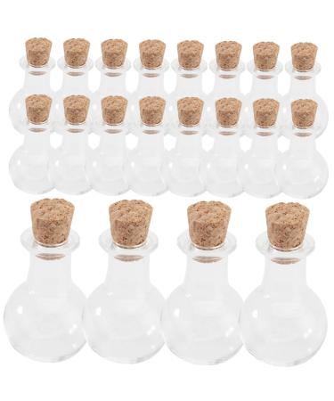 Zerodeko 20Pcs drifting bottle medicine storage bottle wish bottle Wishing bottle glass jar empty glass bottle display bottle storage rack specimen collection bottle