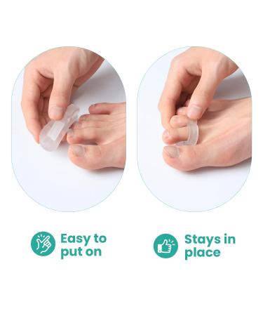 Welnove Hammer Toe Straightener & Corrector for Women - 8 Pcs Soft Cushions for Bent & Crooked Toes - Adjustable 3 Loop Design - Buy Online on GoSupps.com