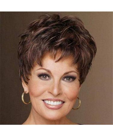Jier Short Brown Wigs for Women | Curly Real Hair Wig - Stylish & Generous Fit - Buy Online on GoSupps.com