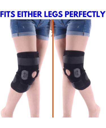 Comfyorthopedic Locking Knee Brace with Metal Side Stabilizers - PCL/ACL Hinged ROM Brace for Meniscus Tear - Knee Braces for Pain Relief with ROM Dial for Women & Men - Buy Online on GoSupps.com