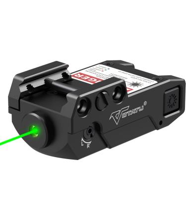 Votatu H3L-G Green Laser Sight, Aluminum Ultra Low Profile Picatinny Mount Green Dot Sight, Strobe Mode Available, Magnetic USB Rechargeable and Ambidextrous Control