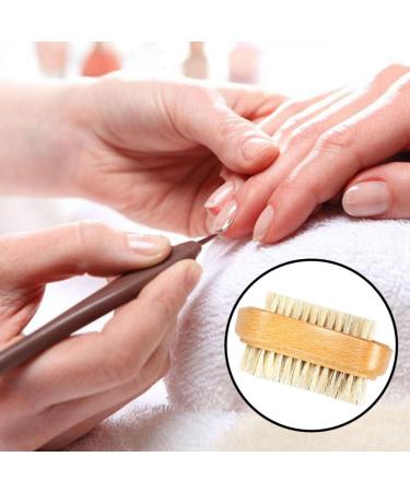 Wooden Nail Brushes Cleaning Bristle Nail Brushes Manicure Pedicure Nail Scrubber Double-sided for Fingernail Toenail nail brush - Buy Online on GoSupps.com