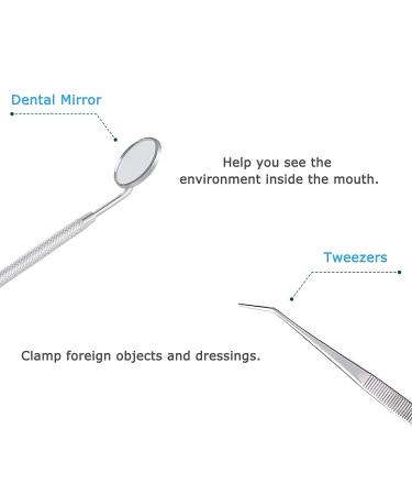 Douceur Teeth Cleaning Kit - Oral Care Tools with Mouth Mirror for Adults and Pets | Black Teeth Cleaner Set - Buy Online on GoSupps.com