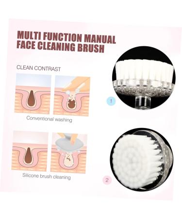 FOMIYES Cleansing Brush Deep Clean Face Wash Cleaning Electric Scrub Brush Plastic Cleaner Face Exfoliator Brush Electric Face Brush Face Scrubber Brush Facial Cleansing Manual Brush Pores 5X5CM - Buy Online on GoSupps.com