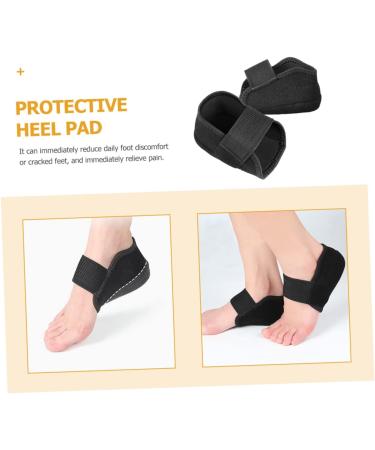 FRCOLOR Reusable Heel Protector Pads - Gel Cups for Dry Heels Non-Slip Black Heel Covers - Key Chain & Roller Bottles Included - Buy Online on GoSupps.com