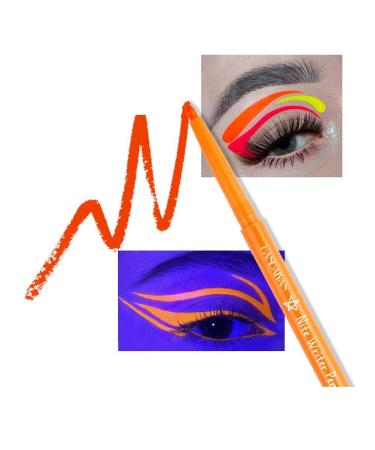 Halloween Glow Eyeliner UV Liquid Colored Pencil Waterproof Smudge-Proof High-Pigmented Colorful Fluorescent Liner Halloween Black Eyeliner 2