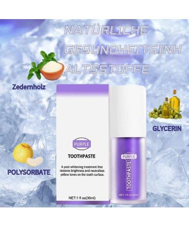 Purple Teeth Whitening Toothpaste | Brighten Your Smile & Eliminate Yellow Stains - Buy Online on GoSupps.com