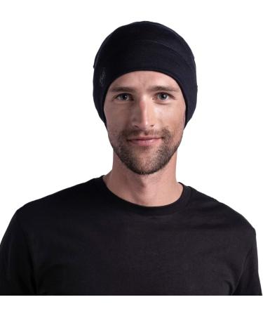 Buff Unisex Solid Black Merino Lightweight Beanie | Versatile Warmth & Style | International Shipping Available - Buy Online on GoSupps.com