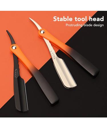 Premium Black Straight Edge Razor - Foldable Manual Barber Razor for Professional Shaving - Buy Online on GoSupps.com