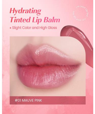 AMTS Tinted Lip Balm 01 Mauve Pink | Hydrating Lip Butter - Moisturizing Lipstick | Korean Beauty Lip Tint for Dry, Cracked Lips - Buy Online on GoSupps.com