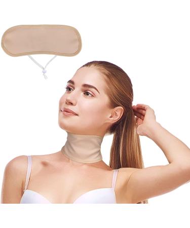 Hshduti Organic Castor Oil Pack - Adjustable Reusable Cotton Flannel Neck Compress in Khaki | Comfortable & Soft for Restful Sleep - Buy Online on GoSupps.com