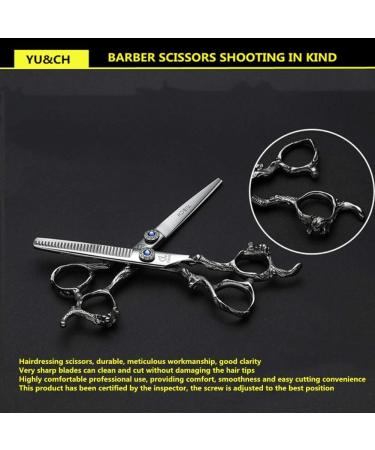 Hair Cutting Scissors Comb Set 6 inch Professional Hairdressing Scissors Stainless Steel Barber Salon Cutting Scissor and Thinning Scissors with Haircut for Barber Stylist - Buy Online on GoSupps.com