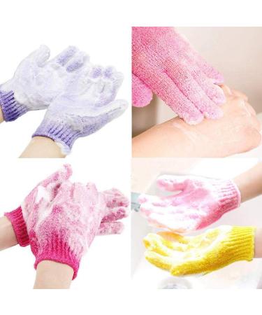 Betoy Peeling Gloves - 7 Pairs (14 Pieces) Double-Sided Shower & Cleaning - Remove Dead Skin Cells in 7 Colors | International Shipping - Buy Online on GoSupps.com