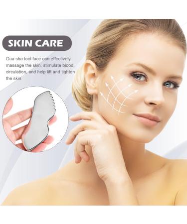 Premium Stainless Steel Gua Sha Facial Tool | Portable Skin Tightening & Massage | Upgrade Your Beauty Routine - Buy Online on GoSupps.com