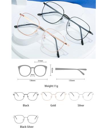 Buy LIPIODOL Blue Light Filter Glasses Retro Round Metal Frame Unisex Prescription-Free Protect Your Eyes from Digital Strain - Buy Online on GoSupps.com