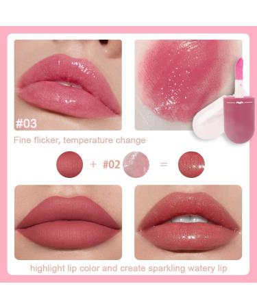 evpct 3Pcs Mini Clear Color Changing PH Tinted Lip Gloss Set for Women & Girls - Pink Mood Lip Oil Gloss Balm Pack - Hydrating Moisturizer Lipstick - 0.42 Fl Oz (Pack of 3) - Buy Online on GoSupps.com