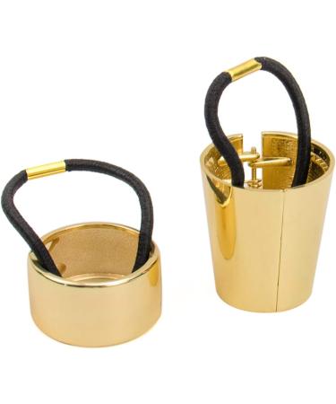 AUEAR Brushed Metal Expandable Hair Cuff Ponytail Holder - Set of 3 Thick Hair Rings (Style 3) - Buy Online on GoSupps.com