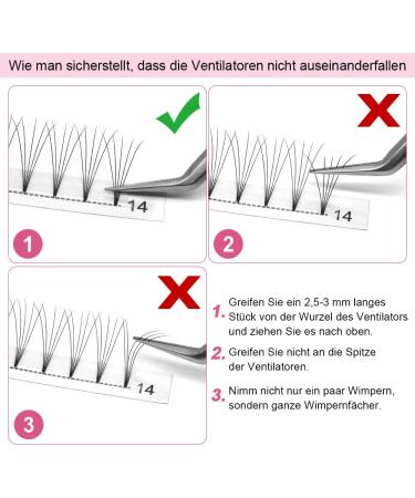 5D-C-0.07-13mm Short Stem Pre Made Fan Eyelash Extensions - Russian Volume Lashes 0.07 0.10 - Buy Online on GoSupps.com