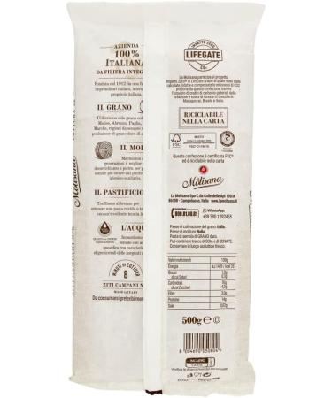  Italian Gourmet E.R. La Molisana Ziti Campani N. 8 Pasta Lenta Lavorazione Lot de 3 p tes base de semoule de bl dur 500 g + Polpa Italian Gourmet Polpa 400 g - Buy Online on GoSupps.com