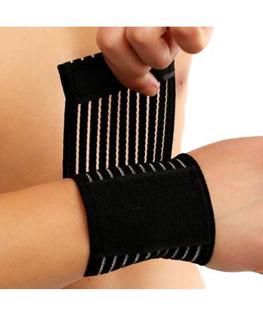40cm Adjustable Sports Wrist Brace - Comfortable Carpal Tunnel Support Band - Breathable Gym Strap - White - Buy Online on GoSupps.com