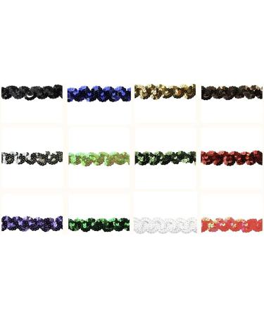 10-Yard Gold Sequin Trim Roll - 1-Inch Wide Polyester Non-Stretch for Arts and Crafts - Buy Online on GoSupps.com