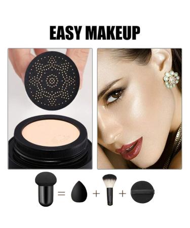 Air Cushion CC Cream & Mushroom Head Foundation - Moisturizing BB Cream, Long-Lasting Matte Concealer #01 Ivory - Buy Online on GoSupps.com