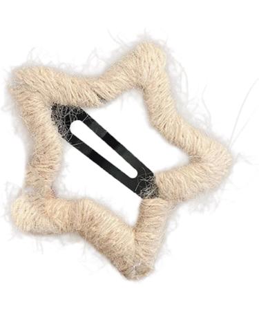 Muloo Wool Hair Clip Hair Barrettes Snap Clip Headpieces Winter Star Shape French Barrettes Headwear Hair Accessories Black - Buy Online on GoSupps.com