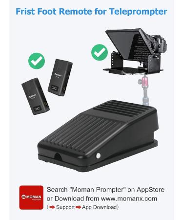 Teleprompter Remote Foot Switch - Moman FS1 Bluetooth Wireless Control for Prompters | MomanPrompter App for iPhone/Android - Buy Online on GoSupps.com