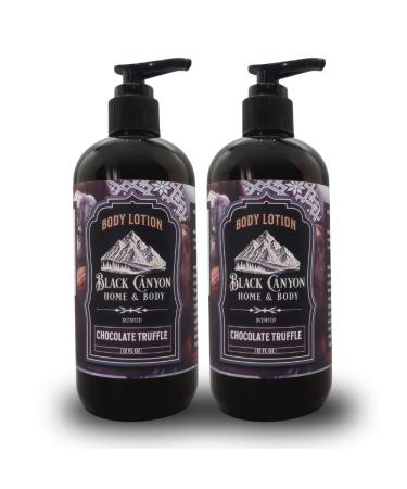 Black Canyon Chocolate Truffle Scented Body Lotion with Lanolin and Jojoba Oil 12 Oz (2 Pack)