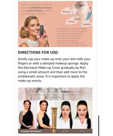 Dermacol Make-up Cover Foundation - Waterproof & Hypoallergenic (30g) | 100% Original Guarantee - Buy Online on GoSupps.com