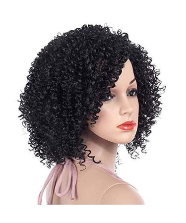 BGHJUE Short Afro Kinky Curly Wig for Black Women - 14 Inch Heat Resistant Hair - Buy Online on GoSupps.com