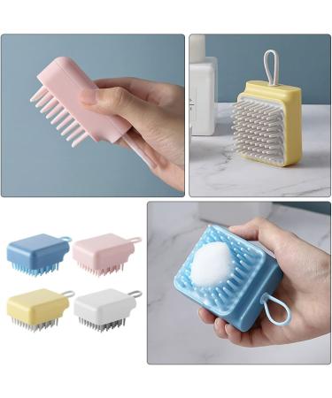Frcolor 4-Piece Silicone Shampoo Brush Set | Gentle Scalp Massager & Hair Washer | No Hair Damage | Ideal for Bathing & Eyelash Care - Buy Online on GoSupps.com