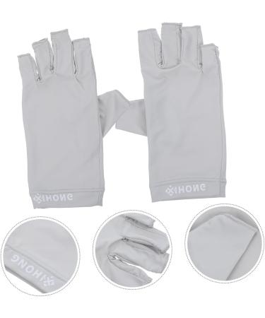 Healeved 1 Pair Uv Gloves Fingerless Gloves for Women Uv Protection Touchscreen Gloves Professional Protection Fingerless Gloves Nail Gloves Women's Lamp Anti-uv Fabric 19.5x8cm - Buy Online on GoSupps.com