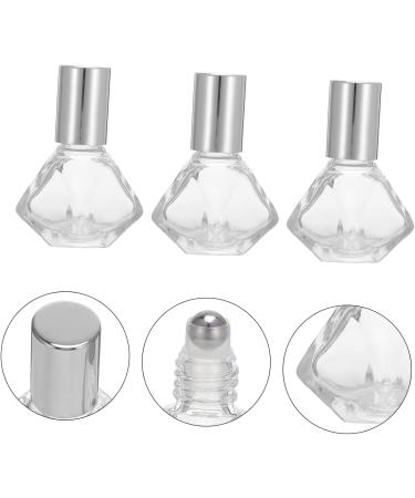 Stahad 12-Piece Glass Roller Bottles Set - Empty Perfume Lip Balm & Oil Bottles - Travel Size Silver 5.5x3cm - Buy Online on GoSupps.com