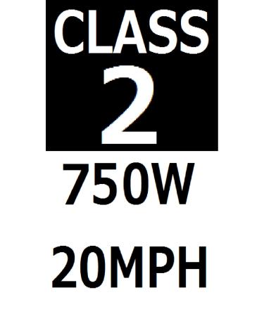 Electric Bicycle Frame 3 Stickers Class Identification Number Weatherproof Vinyl Removable Decals Sets - Class 1 2 3 250 500 750W 20 28MPH Electric Bike e-Bike (Class 2 750W 20MPH) - Buy Online on GoSupps.com