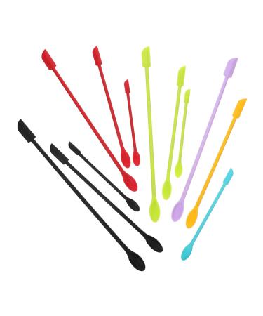 COOPHYA 12pcs Scraper For Cosmetic Bottles Cake Rubber Spatula Dessert Household Silica Gel