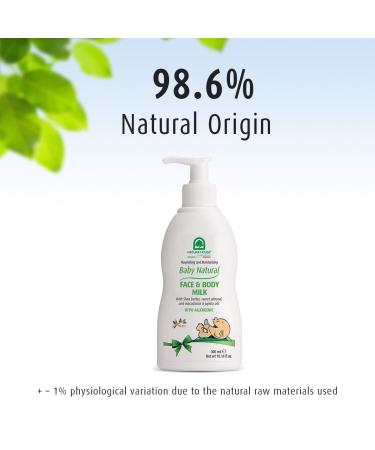 Baby Natural Face & Body Milk - Hypoallergenic Moisturizer with Shea Butter & Oils - Made in Italy - 10.14 oz - Buy Online on GoSupps.com