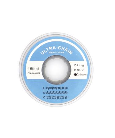 15Feet Dental Orthodontic Elastic Rubber Power Chains Braces Bands Long/Closed/Short (Closed Black) Closed Black