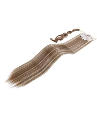 Ponytail Extension Wrap Around Long Straight Curly Hairpiece 32 Inch - Light Brown & Ash Blonde - Buy Online on GoSupps.com