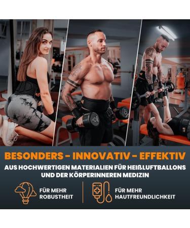 Jeff Iron Premium Weight Lifting Belt for Men & Women | Double Sewn Gym & Powerlifting Belt - Black-Orange - Buy Online on GoSupps.com